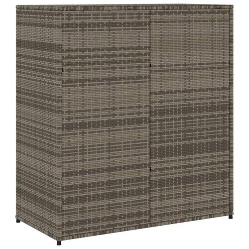 Opbevaringsskab til haven 105x55x113 cm polyrattan grå