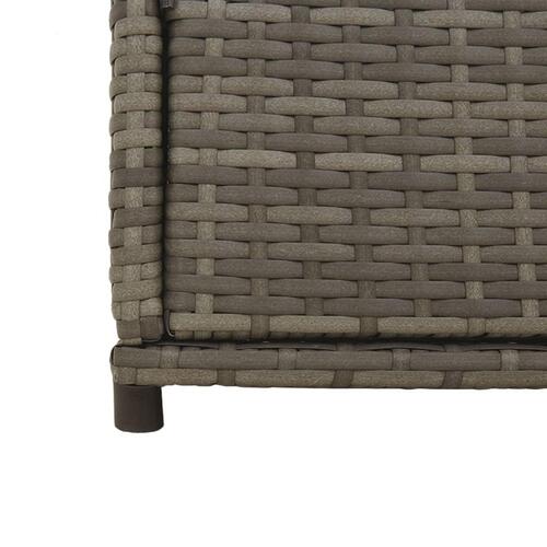 Opbevaringsskab til haven 105x55x113 cm polyrattan grå