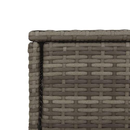 Opbevaringsskab til haven 105x55x113 cm polyrattan grå