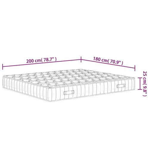 Springmadras m. pocket-fjedre medium fasthed 180x200 cm