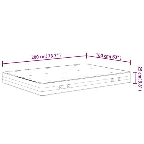 Springmadras m. pocket-fjedre medium 160x200 cm Super King Size