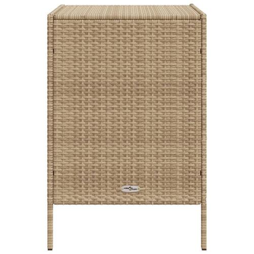 Opbevaringsskab til haven 55x59x80 cm polyrattan beige