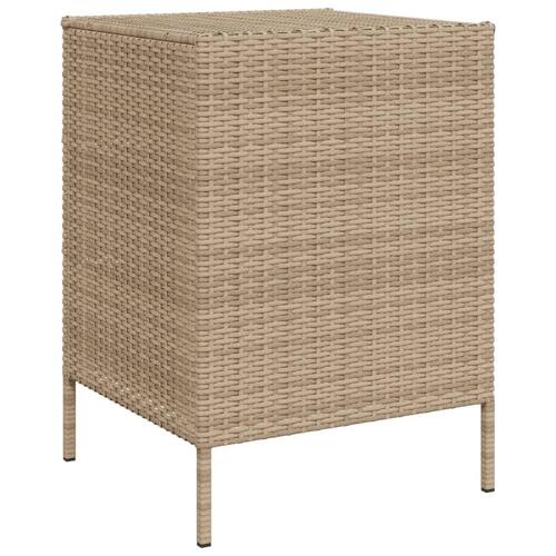 Opbevaringsskab til haven 55x59x80 cm polyrattan beige