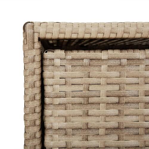 Opbevaringsskab til haven 55x59x80 cm polyrattan beige