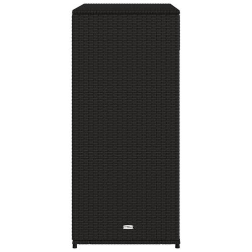 Opbevaringsskab til haven 105x55x113 cm polyrattan sort