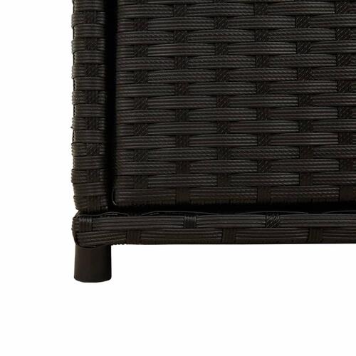 Opbevaringsskab til haven 105x55x113 cm polyrattan sort