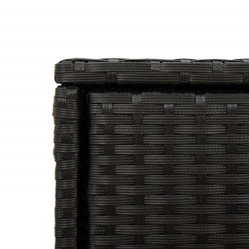 Opbevaringsskab til haven 105x55x113 cm polyrattan sort