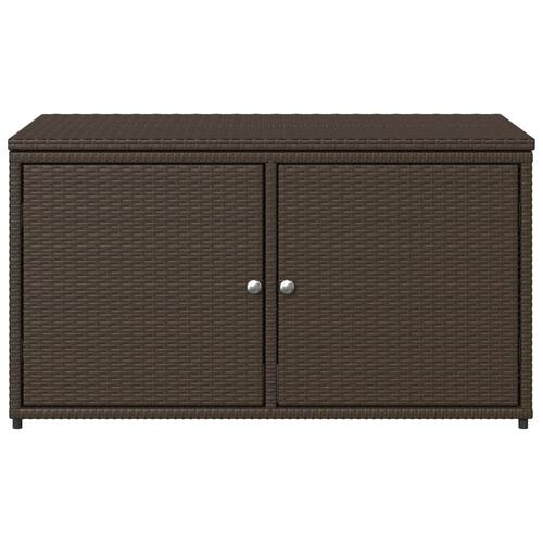 Opbevaringsskab til haven 110x55x60,5 cm polyrattan brun