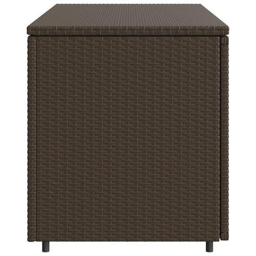 Opbevaringsskab til haven 110x55x60,5 cm polyrattan brun