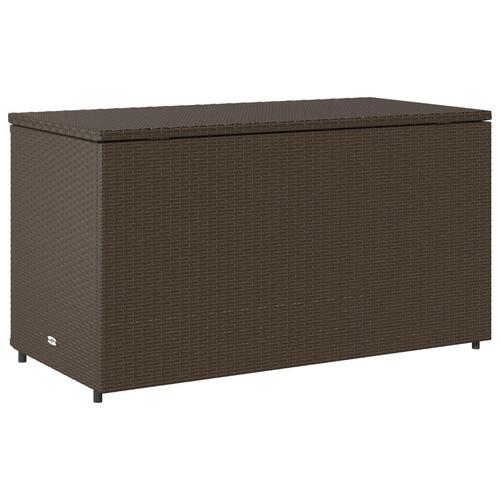 Opbevaringsskab til haven 110x55x60,5 cm polyrattan brun