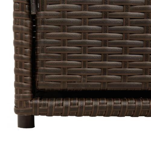 Opbevaringsskab til haven 110x55x60,5 cm polyrattan brun