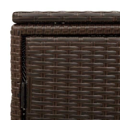 Opbevaringsskab til haven 110x55x60,5 cm polyrattan brun