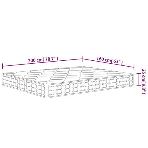 Springmadras m. pocket-fjedre medium 160x200 cm Super King Size
