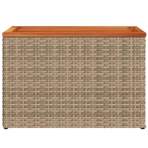 Haveborde 2 stk. 55x34x37 cm polyrattan og massivt træ beige