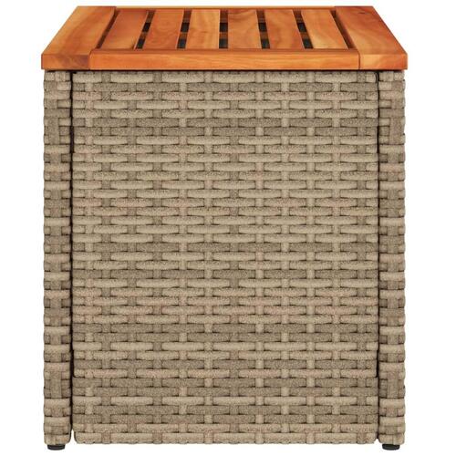 Haveborde 2 stk. 55x34x37 cm polyrattan og massivt træ beige