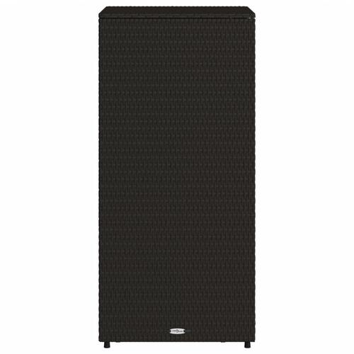 Opbevaringsskab til haven 50x55x115 cm polyrattan sort