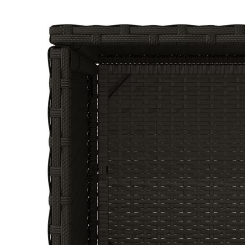 Opbevaringsskab til haven 50x55x115 cm polyrattan sort