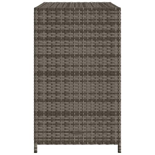 Opbevaringsskab til haven 83x45x76 cm polyrattan grå