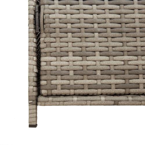Opbevaringsskab til haven 83x45x76 cm polyrattan grå