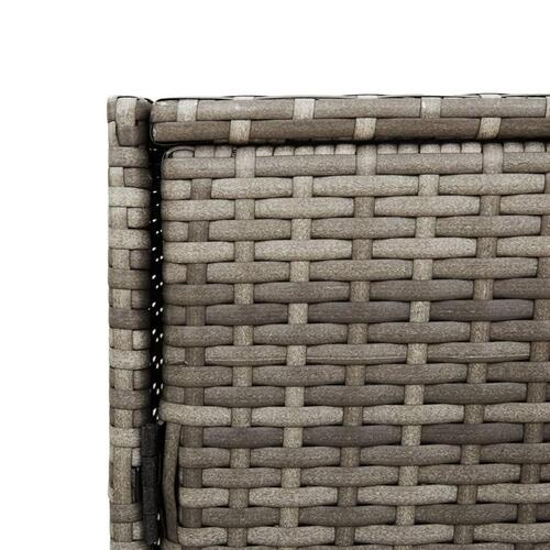 Opbevaringsskab til haven 83x45x76 cm polyrattan grå