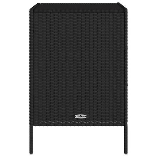 Opbevaringsskab til haven 55x59x80 cm polyrattan sort