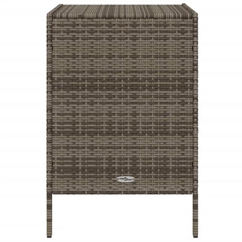 Opbevaringsskab til haven 55x59x80 cm polyrattan grå