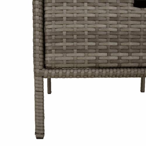 Opbevaringsskab til haven 55x59x80 cm polyrattan grå