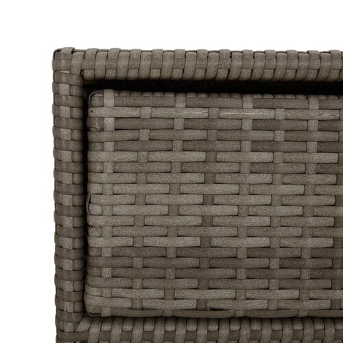 Opbevaringsskab til haven 55x59x80 cm polyrattan grå