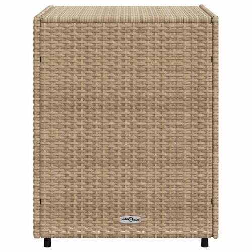 Opbevaringsskab til haven 55x59x69 cm polyrattan beige