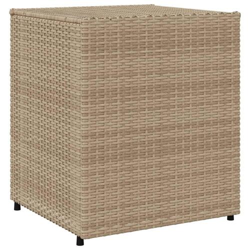 Opbevaringsskab til haven 55x59x69 cm polyrattan beige