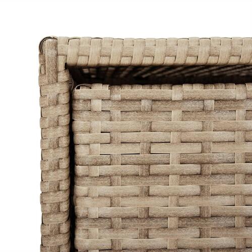 Opbevaringsskab til haven 55x59x69 cm polyrattan beige