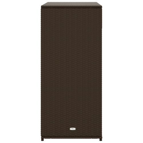 Opbevaringsskab til haven 105x55x113 cm polyrattan brun