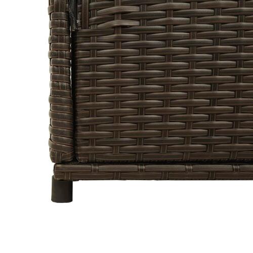 Opbevaringsskab til haven 105x55x113 cm polyrattan brun