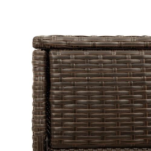 Opbevaringsskab til haven 105x55x113 cm polyrattan brun