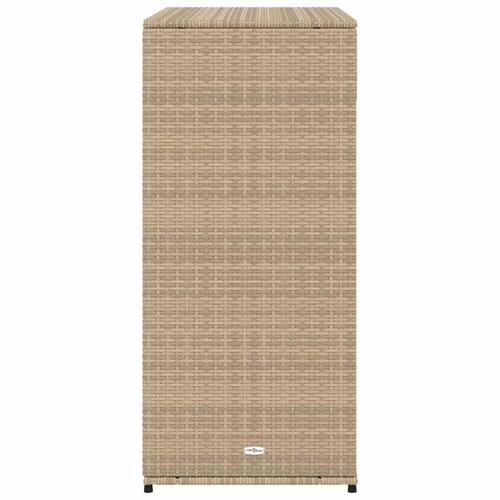 Opbevaringsskab til haven 105x55x113 cm polyrattan beige