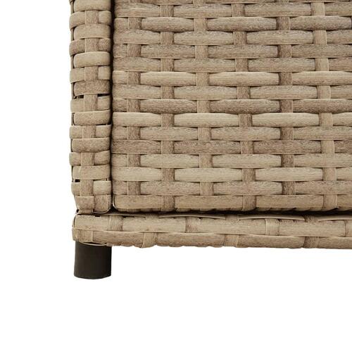 Opbevaringsskab til haven 105x55x113 cm polyrattan beige