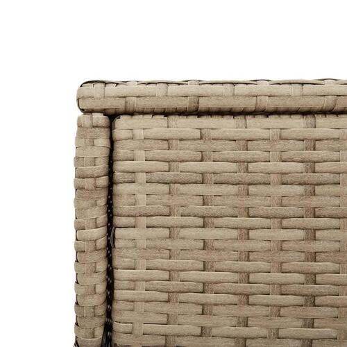 Opbevaringsskab til haven 105x55x113 cm polyrattan beige