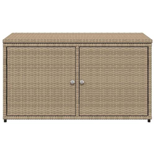 Opbevaringsskab til haven 110x55x60,5 cm polyrattan beige