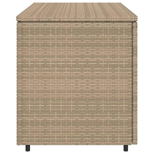 Opbevaringsskab til haven 110x55x60,5 cm polyrattan beige