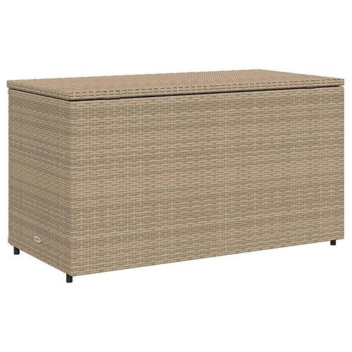 Opbevaringsskab til haven 110x55x60,5 cm polyrattan beige