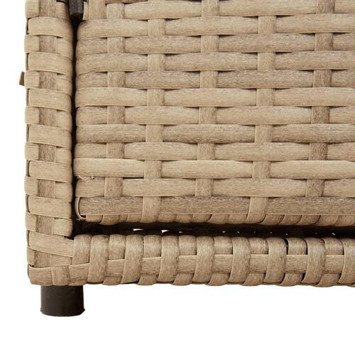 Opbevaringsskab til haven 110x55x60,5 cm polyrattan beige