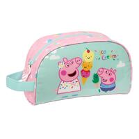 Skoletoilettaske Peppa Pig Ice cream Pink Mint 26 x 16 x 9 cm