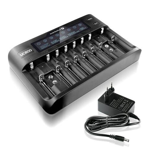 Bærbar oplader EverActive UC-800 Sort 2000 mAh 1000 mAh