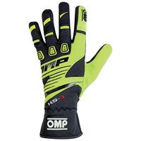 Kids Karting Gloves OMP KS-3 Gul/Sort 6