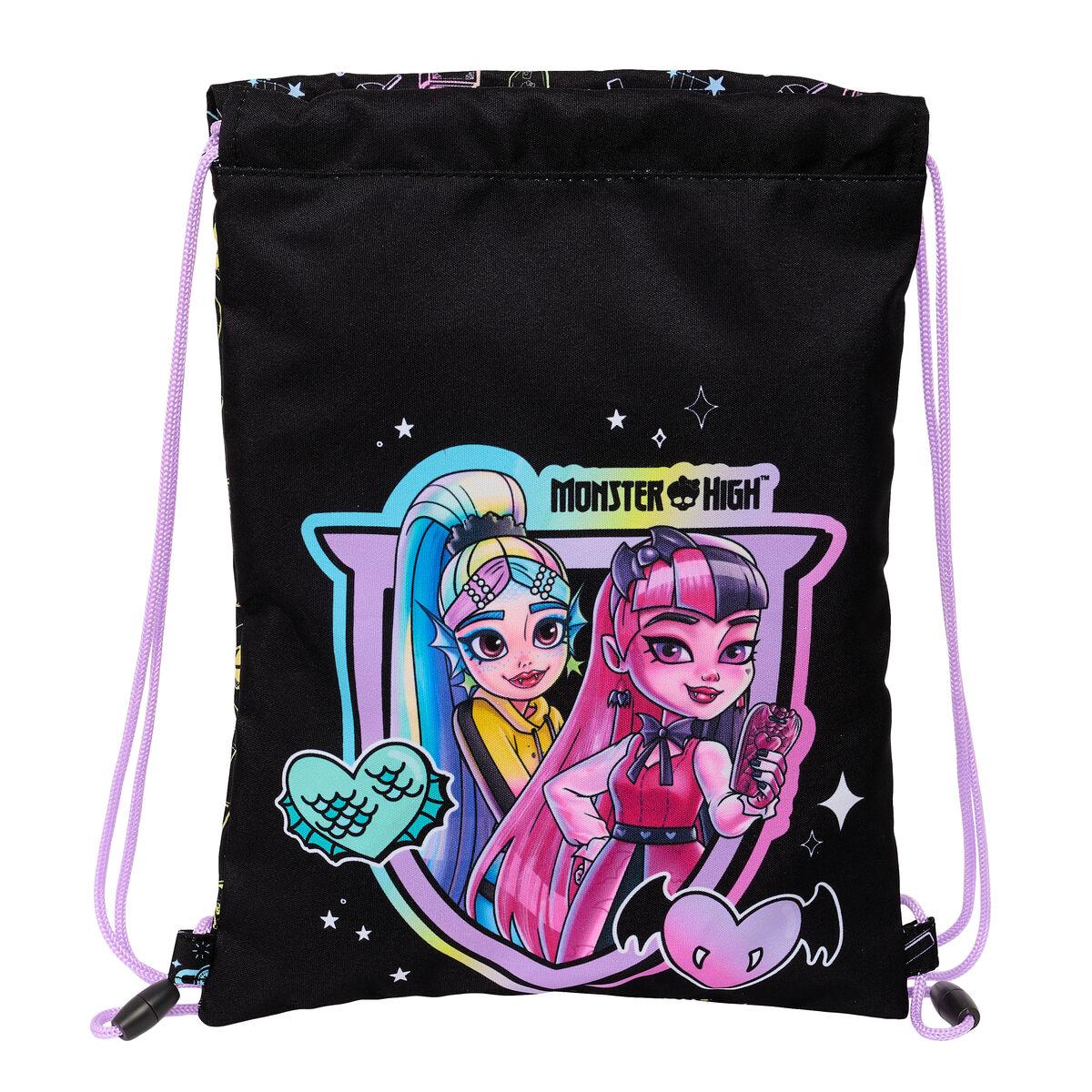 Rygsæk med Snore Monster High Sort 26 x 34 x 1 cm