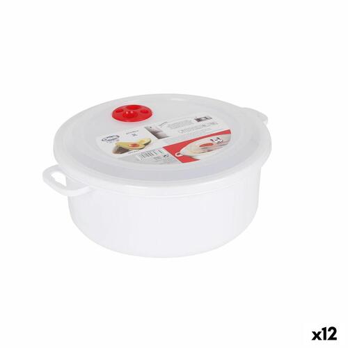 Madkasse med låg til mikrobølgeovn Dem 3 L 28 x 23 x 10 cm (12 enheder)