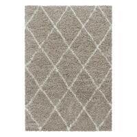 Alvor Shaggy tæppe Geometrisk - Beige