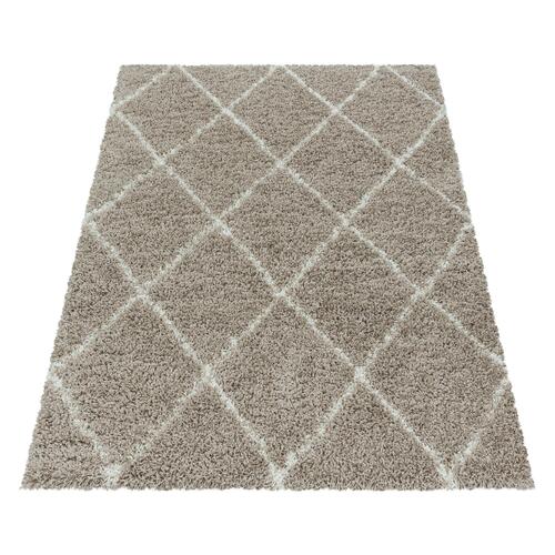 Alvor Shaggy tæppe Geometrisk - Beige