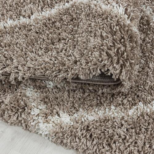 Alvor Shaggy tæppe Geometrisk - Beige