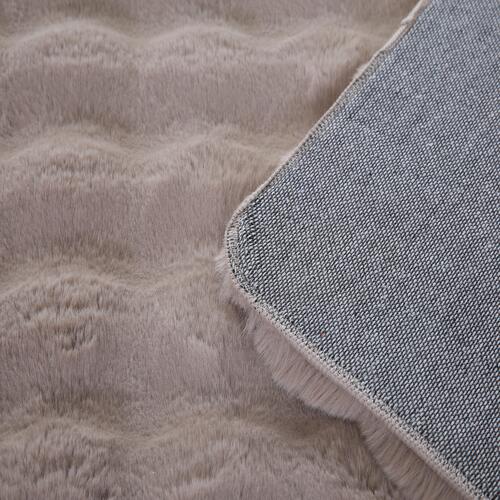 Ambiance Shaggy Tæppeløber Ensfarvet - Beige